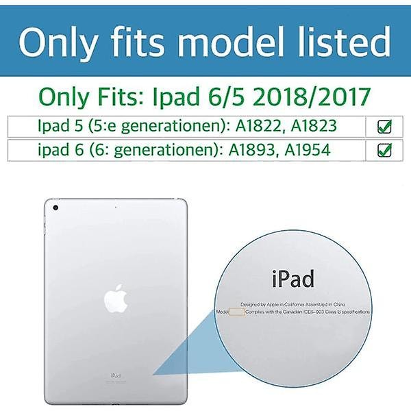 Fodral för iPad 6 / 5 generation - Fällbart - Svart
