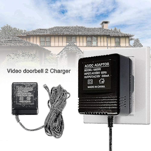 Nätadapter för Nest Hello videodörrklocka, videodörrklocka video intercom