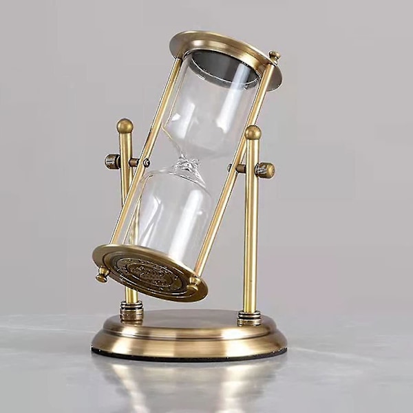 Empty Bottle Hourglass Empty Hourglass 360 Rotating, Engraving Brass Sand Clock Metal Sand Watch, Large Unique Antique Hour Glass