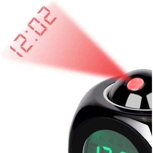 Digital Söt Väckarklocka för Sovrum, Lättviktig, Rolig Design, Barn Väckarklocka, Svart