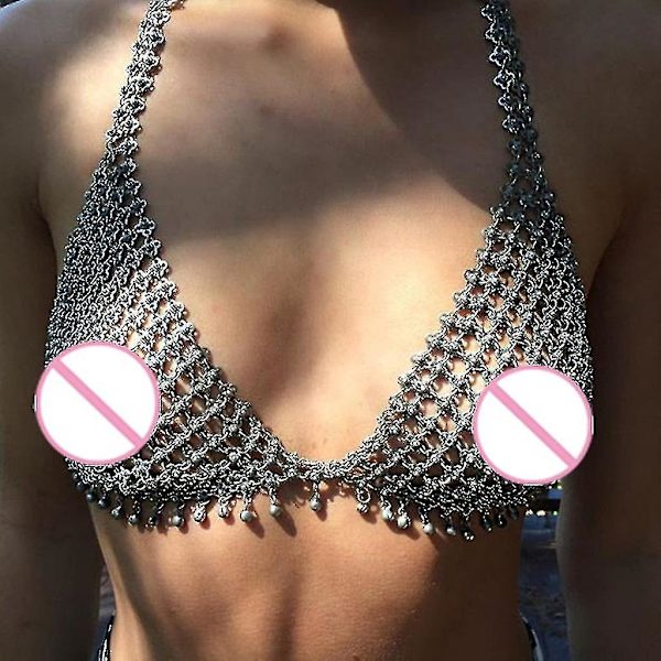 Kvinne Kroppkjede Trend Metall Halskjede Sexy Uthuling BH Kjede Kroppkjede