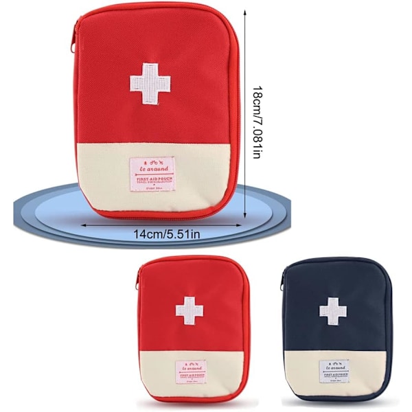 2-pack Mini Första Hjälpen Kit, Tom Första Hjälpen Väska Mini Bärbar Medicinsk Väska Första Hjälpen Väska