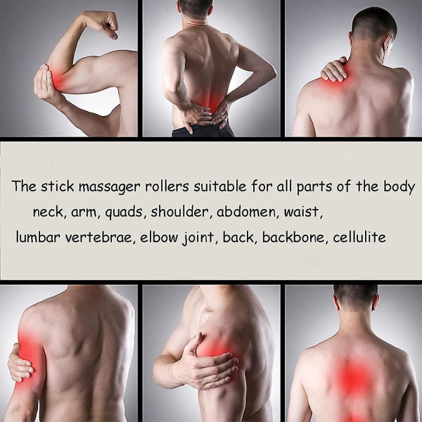 Muskelrulle massage ben, ryg, arme, skuldre, lår Body Massager Massage Stick Spiky Trigger Point