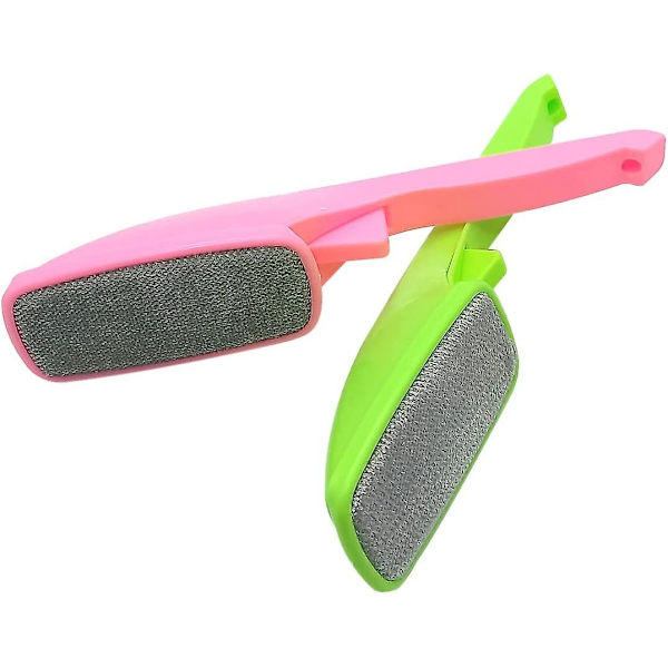 Magisk Lint Brush, Stoff- og Klærrenser, Også Dyrehår, Støvfjerningsmiddel, med Pop-up Multi-Directional Swivel Head 2Pcs (Tilfeldig Farge)