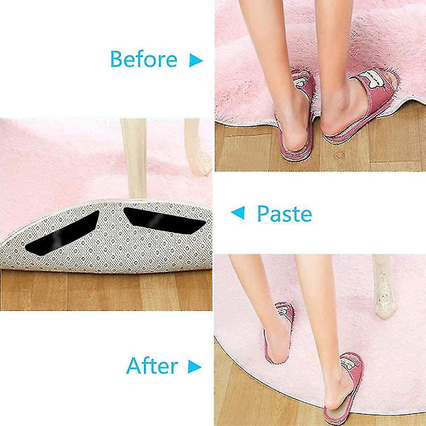 Tæppegreb Anti-Slip Måtte, 16 Stykker Anti-Slip Måtte Til Tæppe, Tæppegreb Skridsikre Tæppeunderlag, Vaskbare Genanvendelige