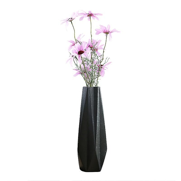 Sort Vase, Vase Kunstig Blomst Kunstblomst Arrangement Keramik Vase