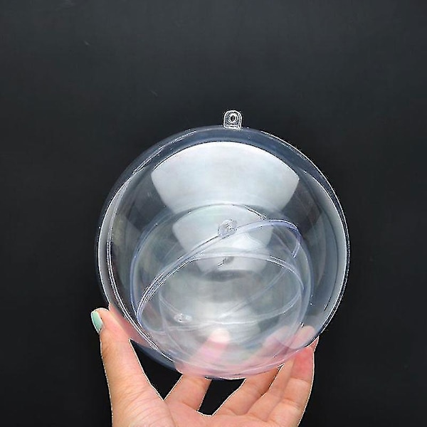 Klar Plast Julkula Klot Fyllbar Julgranprydnad (8cm)