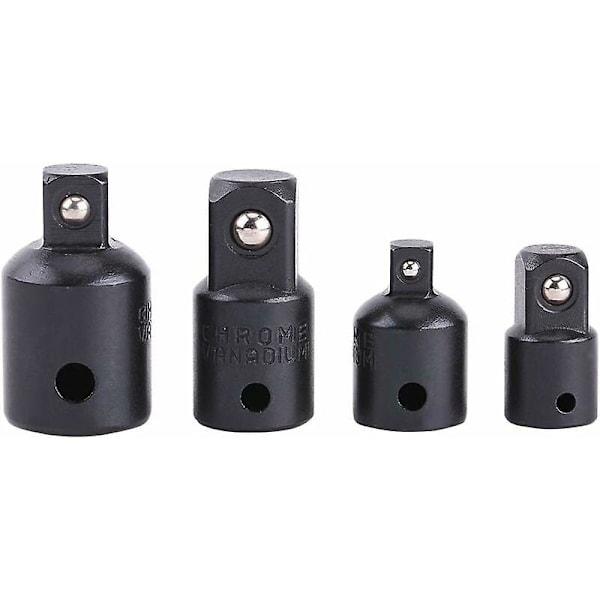 Sokkelsett Sett med 4 stk Øker og Reduser Adaptere 1/2\", 3/8\", 1/4\" for Sokler til Skiftenøkler