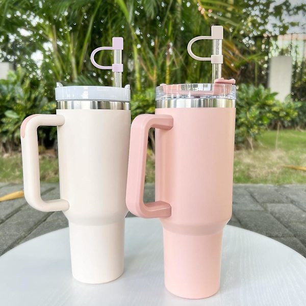 5-pack silikonhalmlock, - dammtäta halmlock för 40 oz glas och vattenflaskor
