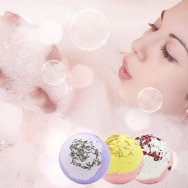 Badbomber, 4-pack presentset med överraskning inuti, naturliga eteriska oljor, perfekt för att återfukta huden & bubbelbad & bubblande spa, julfödelsedag