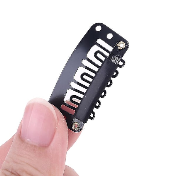 10 st 32mm U-formade Metallhårklämmor för Hårförlängningar Vävt Clip-on Peruk