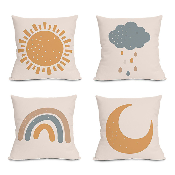 4 stk Putesett Du Er Mitt Solskinn Regnbue Gaver Putetrekk 18 x 18 Tommer Hjemmedekor Seng Sofa
