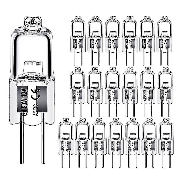 40 stk G4 12v 20w Halogenlampe G4 12v Pære Innsatte Perler Krystall Lampe Halogen Pære 20w 12v Halogen