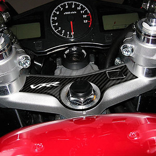 Til Honda Vfr 800 2002-2006 3D Carbon-look Øvre Styrgaffelbeskytter