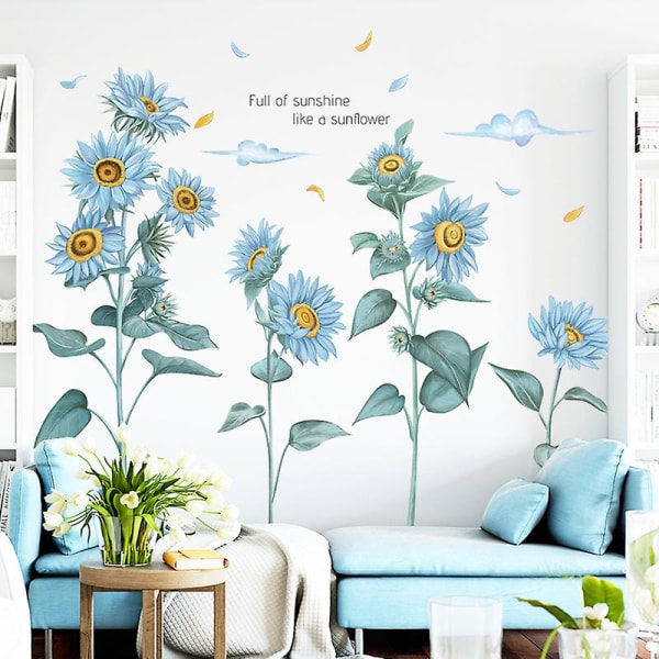 Set söpöjä auringonkukkia seinätarroja olohuoneisiin makuuhuoneisiin toimistoihin seinäkoristeita