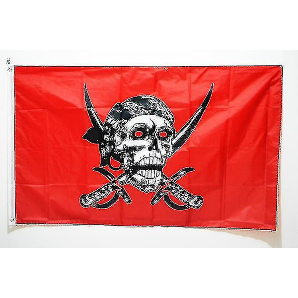 Halloween Spökhus Bar Semesterdekoration Rekvisita Sliten Piratflagga Polyester Hängande Tyg Pira