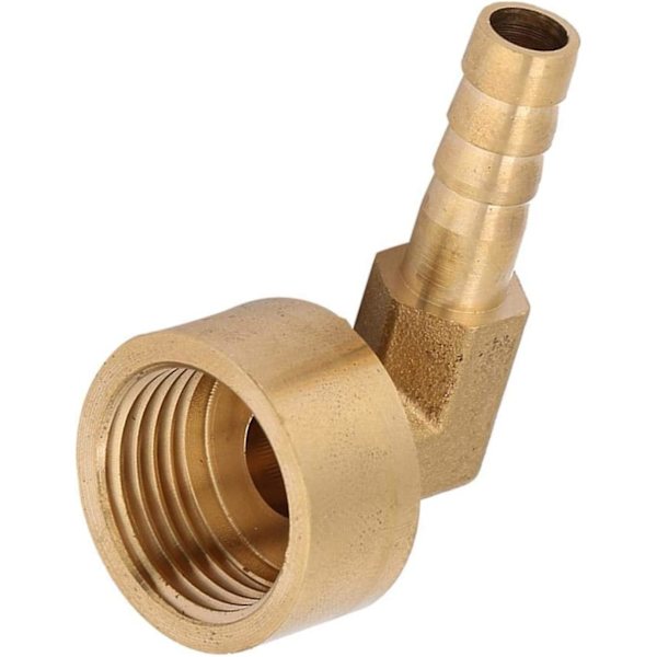 Armbågskopplingar, G1/2 Hontråd Mässing Armbåge Slangkoppling Piggfäste Adapter Led (8mm)