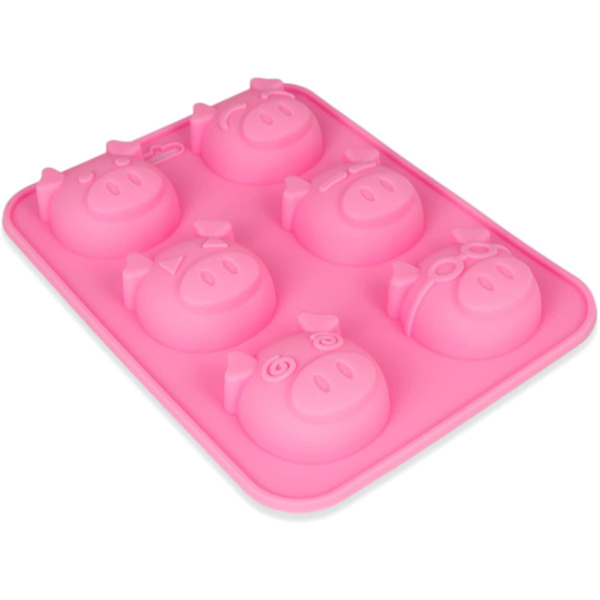 Silikon grisform i form av gris for gelé, fondant, hard candy, ketogene fettbomber, harpiks
