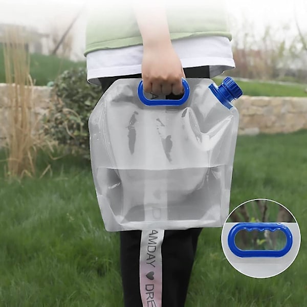 Vattenbehållare hopfällbar vattenbehållare vattenbehållare bärbar hopfällbar vattenflaskor för utomhuscamping vandring picknick BBQ (5L + 10L)
