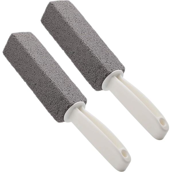 2 st Pimpsten Rengöringsborste med Handtag Toalettborste för Kök/Grill/Bad/Toalett Skål