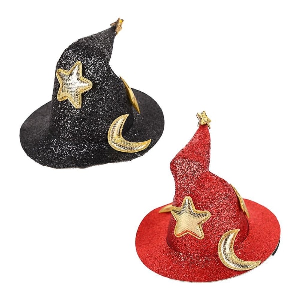 Mini Top Hat Hårklämmor ,halloween Häxhatta Hårspärrar Tillbehör För Fest Performance Rekvisita Stil 1