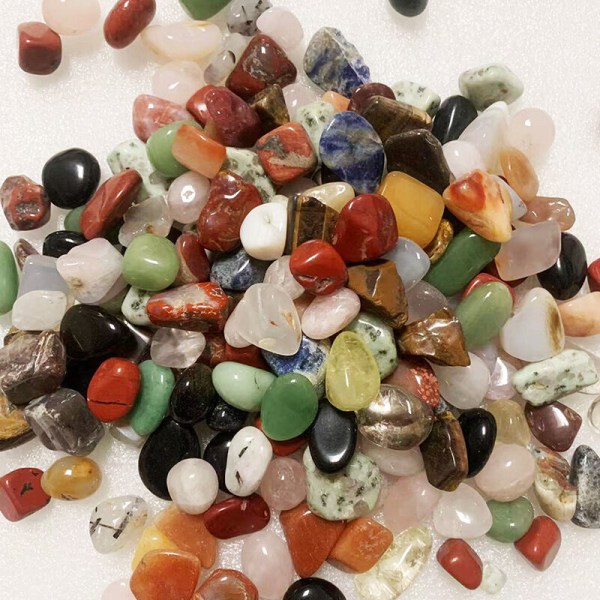 Ädelstenar, blandade högkvalitativa polerade stenar, 500 g, färgglad blandning, 1,5-2 cm stenar