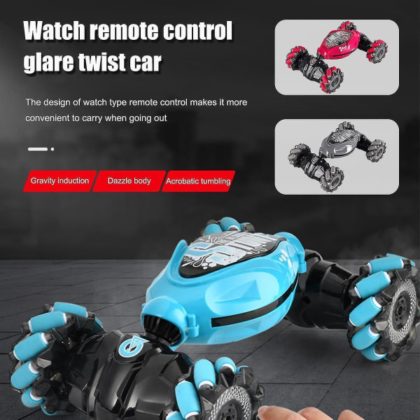 Rc Stunt bil Gest Sensor Twist Bil Drift Bilkörning Leksak Present (röd)
