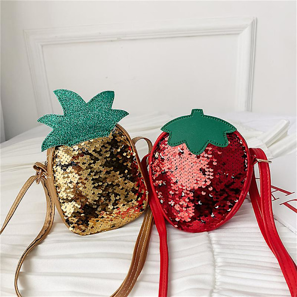 Söt tjej/kvinna frukt axelremsväska Tote Handväska Messenger Crossbody Väskor Handväska Ananas Jordgubbe Sekvenserad Väska Niuniu（Ananas）
