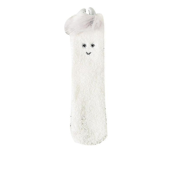 2 Par Damsockor med Fuzzy Yta - Mysiga, Varma, Fluffiga, Söta Djurmotiv, Hemtofflor