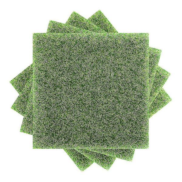 5 stk Mikrolandskapsdekorasjon DIY Simulering Plen Kunstige Planter Turf Moss (15*15cm)