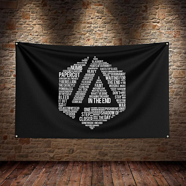 Linkin Rock Musikflagga Polyester Digitaltryck Banner För Dekoration (96 x 144cm, A)