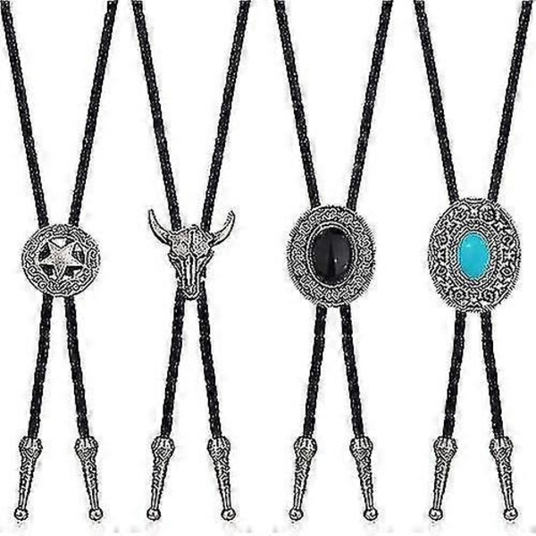Bolo Tie För Män Western Cowboy Läder Halsband TA