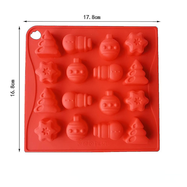 Silikon Juletre Snemand Form Jule Halloween Kage Dekoration Flip Slik Gele Pudding Form