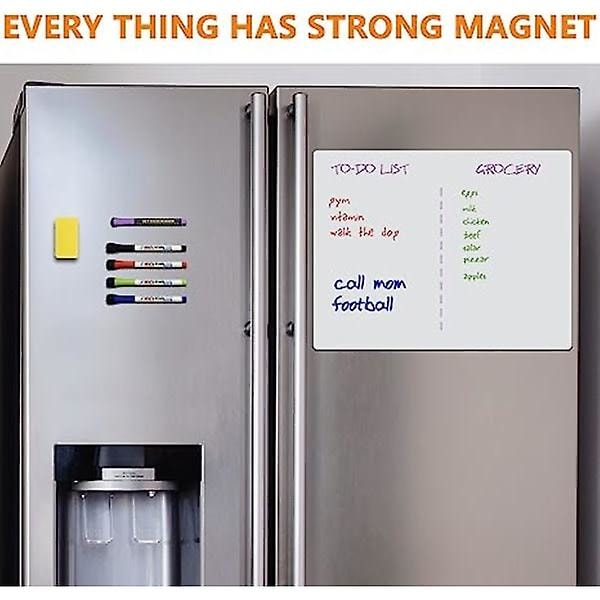 Magnetisk whiteboard för kylskåp Vit A3 Vit A3