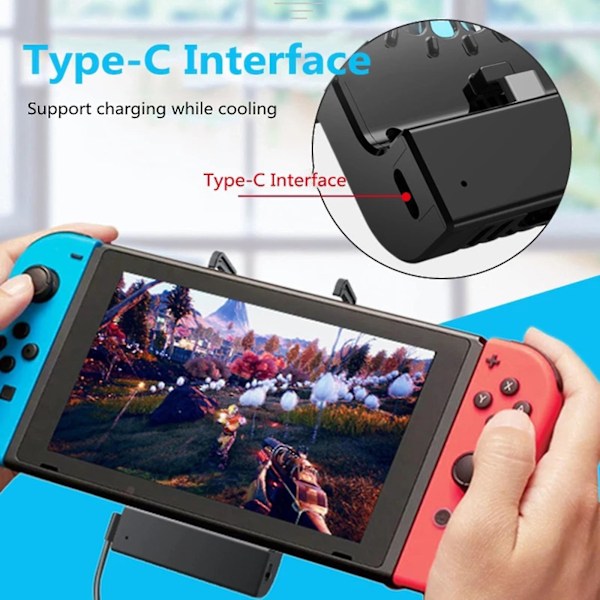 Latauspidiketeline Sisäänrakennetulla Jäähdytystuulettimella Jäähdytysteline Switch/oled/lite:lle (Valkoinen)
