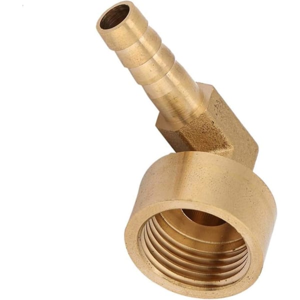 Armbågskopplingar, G1/2 Hontråd Mässing Armbåge Slangkoppling Piggfäste Adapter Led (8mm)