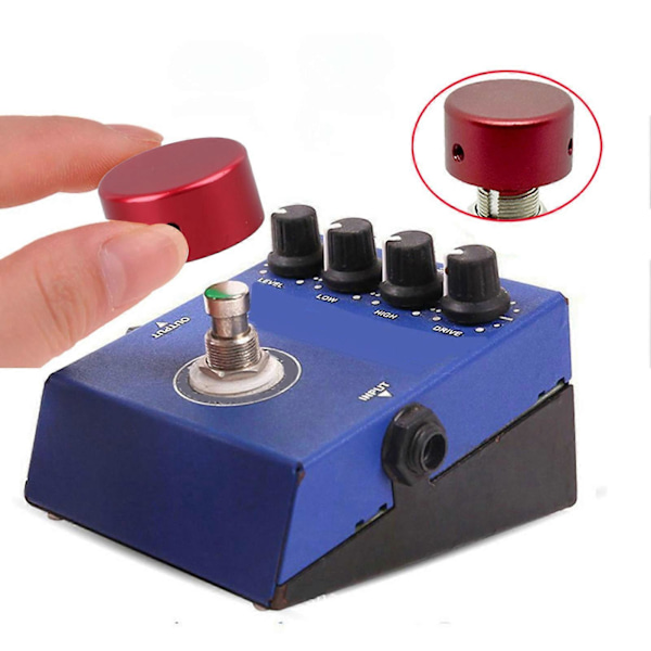 Gitarr Effektpedal Topp Aluminium Modern Gitarr Footswitch Topp Ersättning med Skiftnyckel