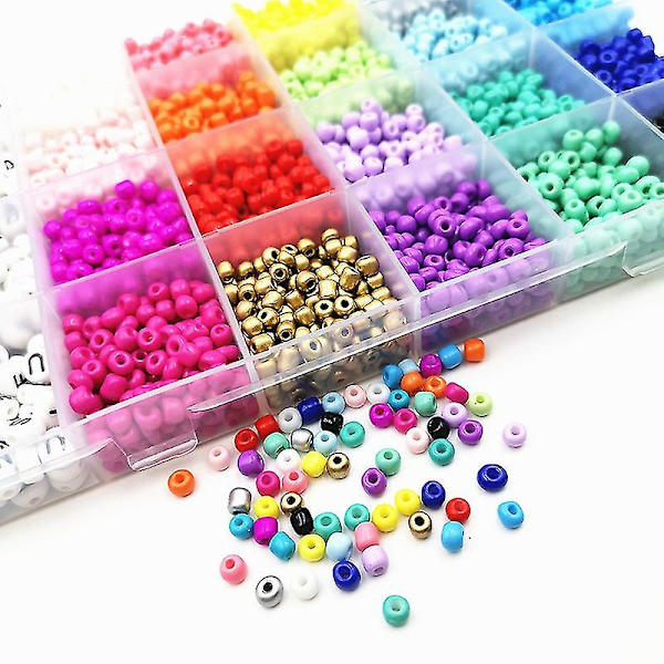 Charm Tjeckiska Glasfrön Pärlor Akryl Pärlor Kit DIY Armband Halsband Pärlor Set För Smyckestillverkning Örhänge Tillbehör Niuniu