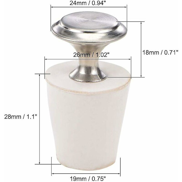 Gummiprop Stopper Vinterklargøring Swimmingpool Rør Hul 19mm-26mm 2 Pakke -