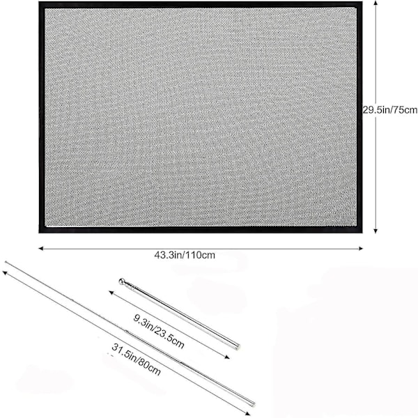 Magiskt Grind för Hundar, Inrullningsbar Trappsäkerhetsgrind, Stor Bred Djurisolering Snät (Svart 110cm).