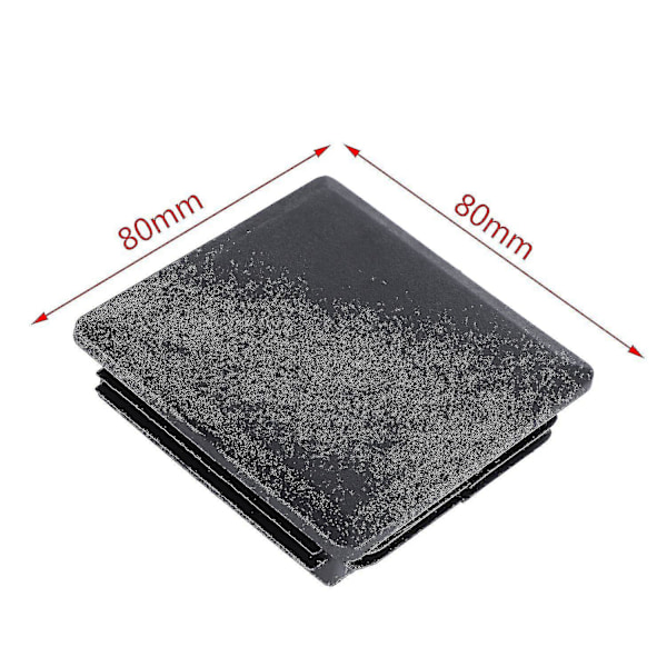 80mm X 80mm firkantede plastkorker rør rør innlegg endepropp 2 stykker