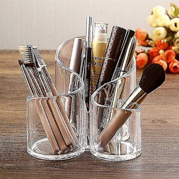 Transparent Akryl Makeupbørste Opbevaringsboks Kosmetik Desktop Opbevaringsboks Dressing Table Øjenbryn Blyant Læbestift Afslutningsboks Stjernelys