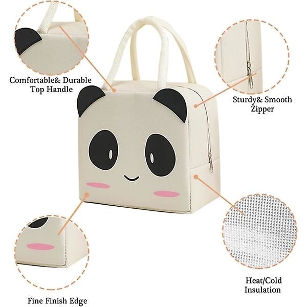 Isolerad lunchväska Tote Bag för kvinnor Bred öppen isolerad kylväska Vattentät termisk läckagesäker arrangör för utomhuspicknick Arbete