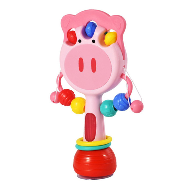 Baby Cartoon Rattles Toy Med Varmt Ljus Roliga Klockor Leksaker För Babyutveckling (Piggy）