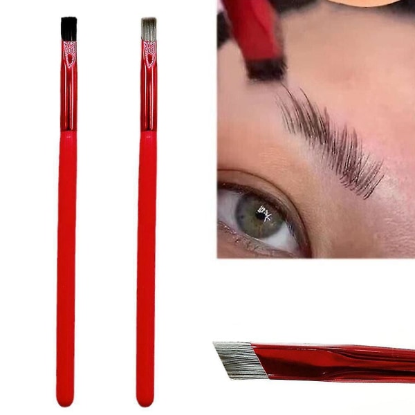 2 multifunktionella ögonbrynsborstar-sminkverktyg