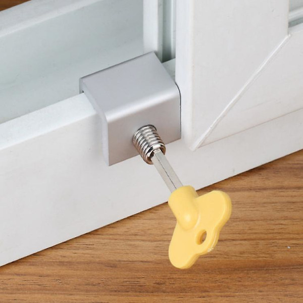 5 stk. sikkerhedsvinduslåse, vinduesbegrænser, aluminiumslegering dørrammelås med nøgler, børnesikkerhedslåse, justerbare vindueslåse 24mm
