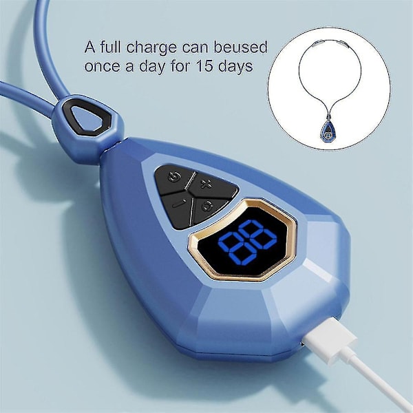 Mini Massager Cervikal Ryggrad Elektromagnetisk Puls Massager Lymfatisk Smärtlindring Nackmassage Flerfärgsval (Blå)