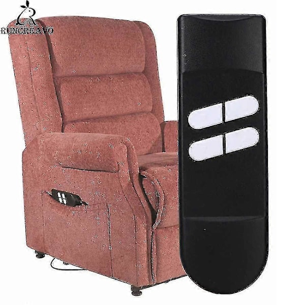 Svart lyftstol knapp elektrisk justeringskontroll 4 knappar för fåtölj lyft elektrisk soffa TV fjärrkontroll 17x 6 x 5.5 cm Yalo
