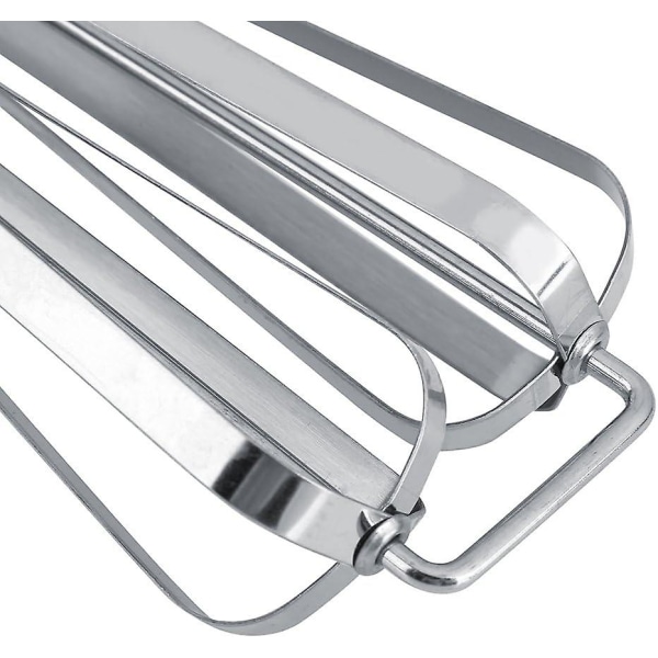 Halvautomatisk manuell handmixer, köksvisp, äggvisp i rostfritt stål, äggmixer, roterande visp, äggvisp med joystick, köksbakningsverktyg (vit)