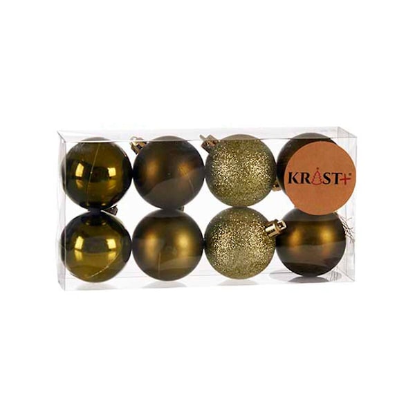 Set med julgranskulor Grön Plast 5 x 6 x 5 cm (12 stycken)